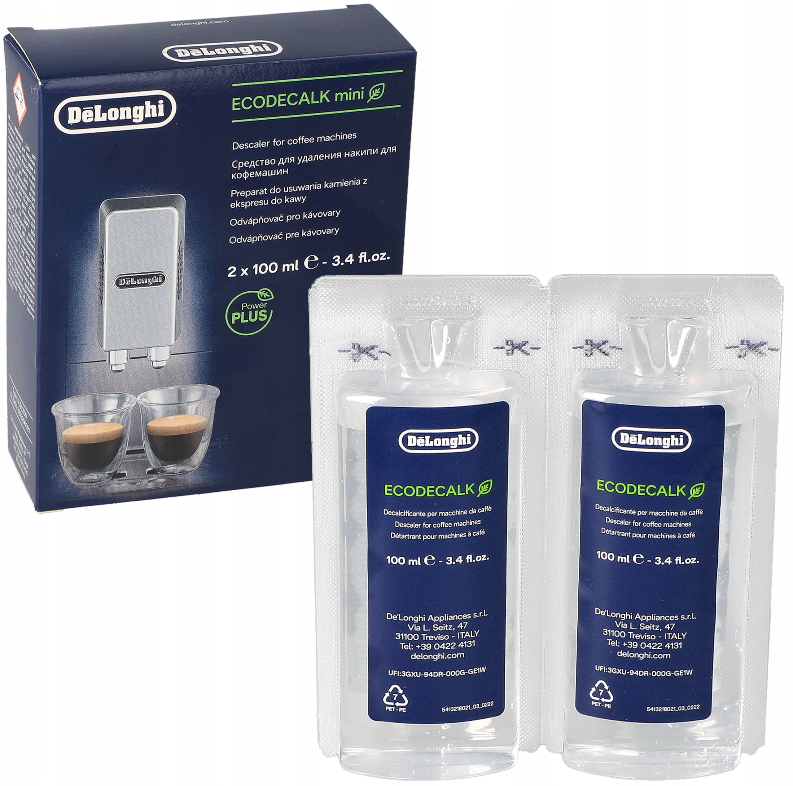 DeLonghi DLSC200 odstraňovač vodného kameňa 2 x 100 ml